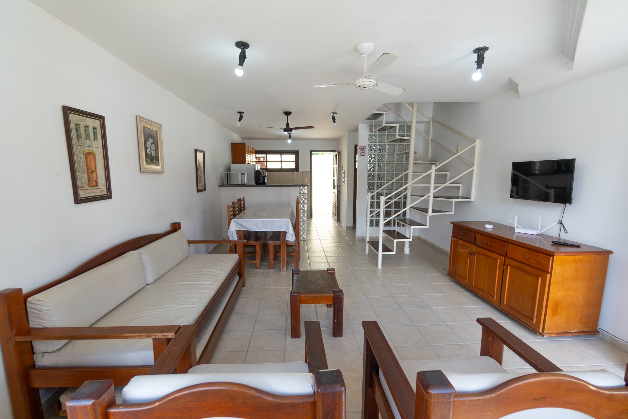 Sala do apartamento Village do Bosque
